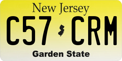 NJ license plate C57CRM