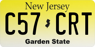 NJ license plate C57CRT