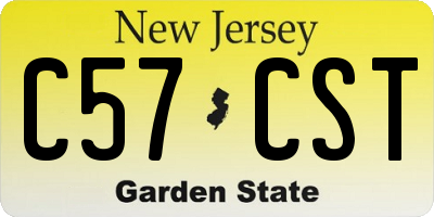 NJ license plate C57CST