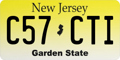 NJ license plate C57CTI