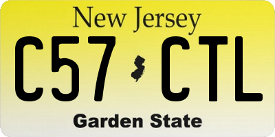 NJ license plate C57CTL