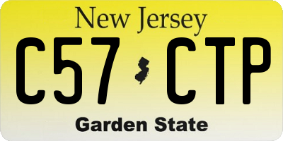 NJ license plate C57CTP