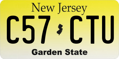 NJ license plate C57CTU