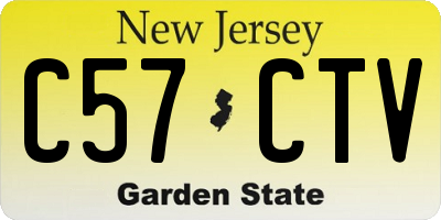 NJ license plate C57CTV