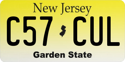 NJ license plate C57CUL