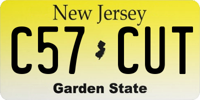 NJ license plate C57CUT