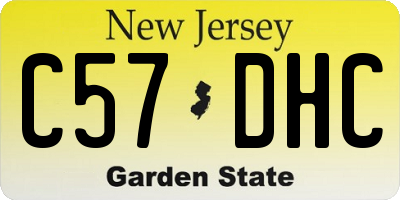NJ license plate C57DHC
