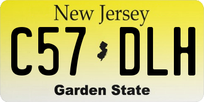 NJ license plate C57DLH