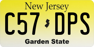 NJ license plate C57DPS