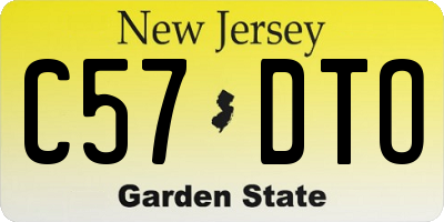 NJ license plate C57DTO