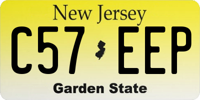 NJ license plate C57EEP