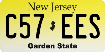 NJ license plate C57EES