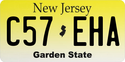 NJ license plate C57EHA