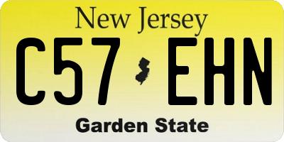NJ license plate C57EHN