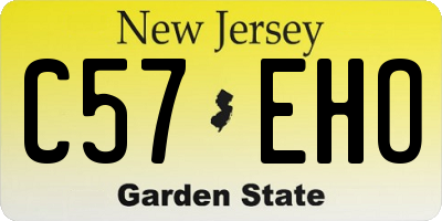 NJ license plate C57EHO