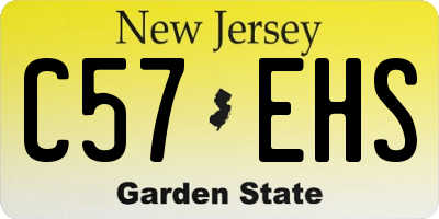 NJ license plate C57EHS