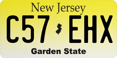 NJ license plate C57EHX