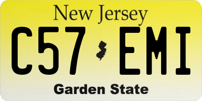 NJ license plate C57EMI