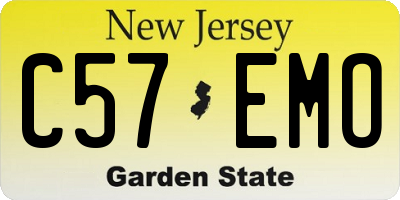 NJ license plate C57EMO