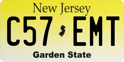 NJ license plate C57EMT