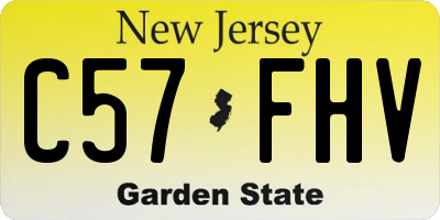 NJ license plate C57FHV