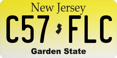 NJ license plate C57FLC