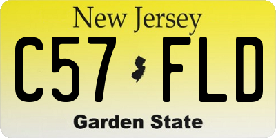 NJ license plate C57FLD