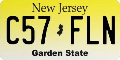 NJ license plate C57FLN
