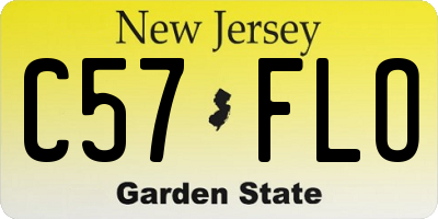 NJ license plate C57FLO