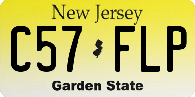 NJ license plate C57FLP
