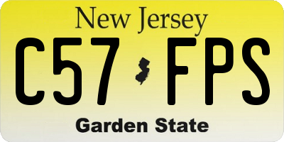 NJ license plate C57FPS
