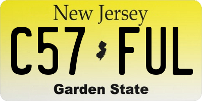 NJ license plate C57FUL