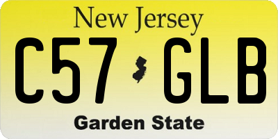 NJ license plate C57GLB