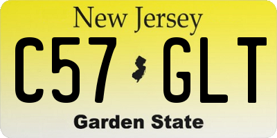 NJ license plate C57GLT