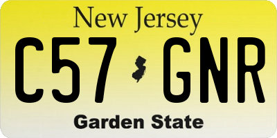 NJ license plate C57GNR