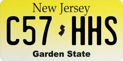 NJ license plate C57HHS