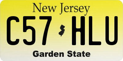 NJ license plate C57HLU
