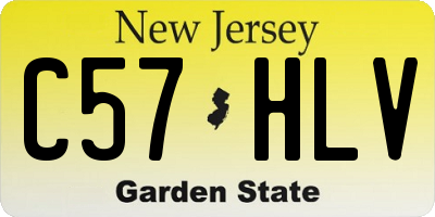 NJ license plate C57HLV