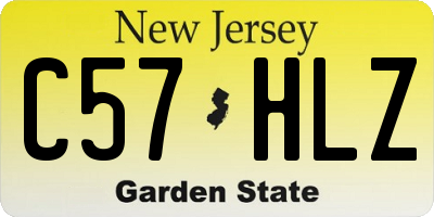 NJ license plate C57HLZ