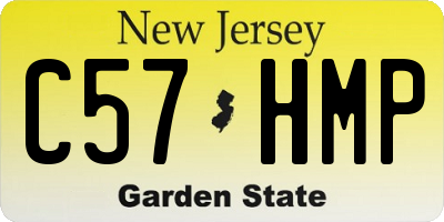 NJ license plate C57HMP