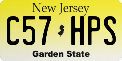 NJ license plate C57HPS