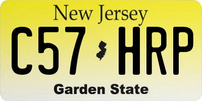 NJ license plate C57HRP