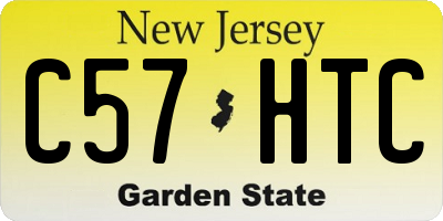 NJ license plate C57HTC