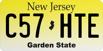 NJ license plate C57HTE