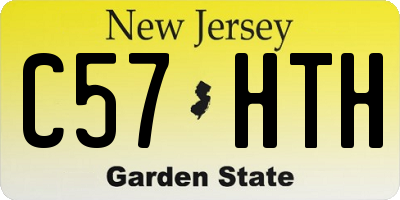 NJ license plate C57HTH
