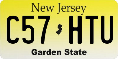 NJ license plate C57HTU