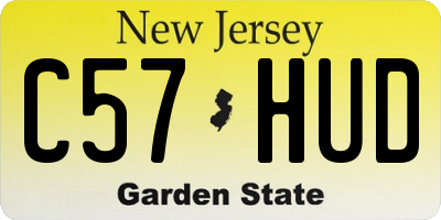 NJ license plate C57HUD