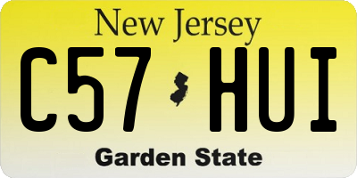 NJ license plate C57HUI
