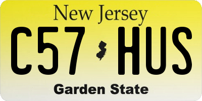 NJ license plate C57HUS