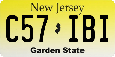 NJ license plate C57IBI